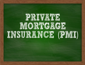 A chalkboard with Private Mortgage Insurance written on it.