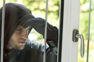 A burglar looking into your home!